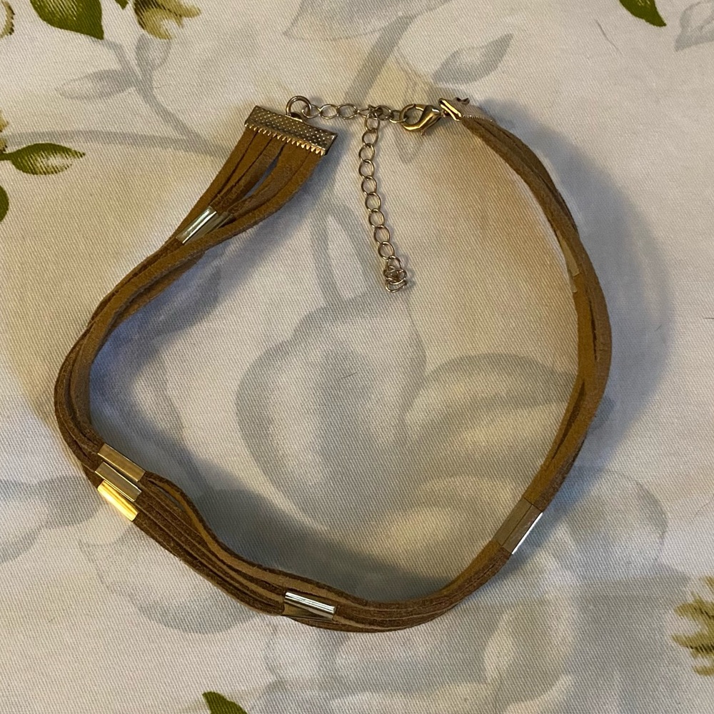 American Eagle Brown Faux Suede Choker